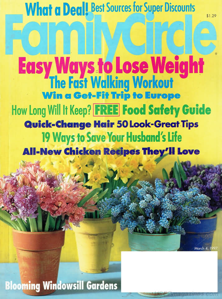 Family Circle March 1997 March 1997 magazine back issue cover