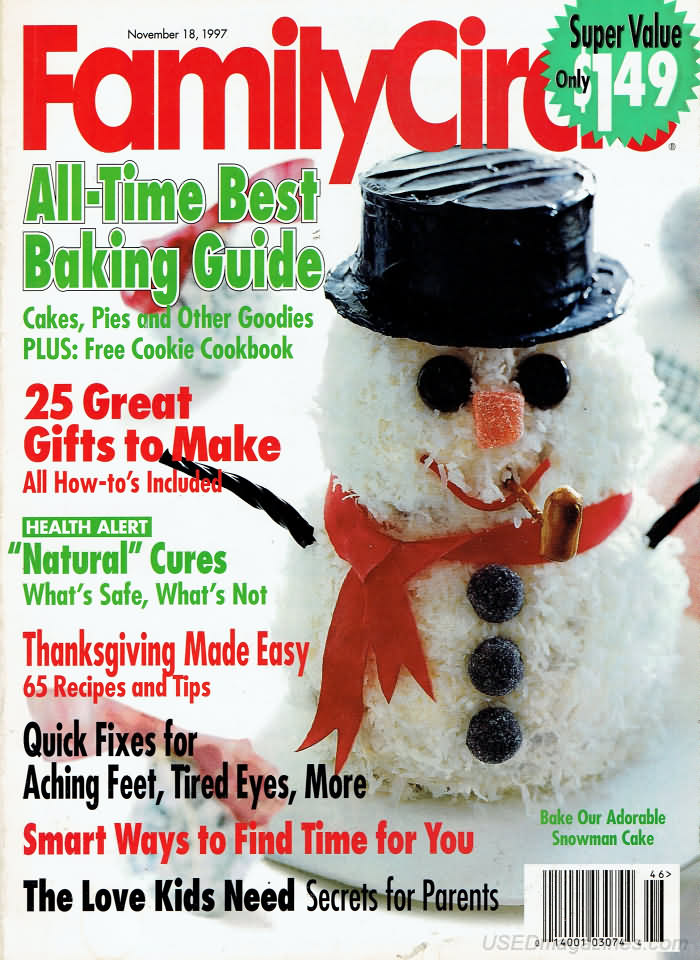 Family Circle November 1997 November 1997 magazine back issue cover