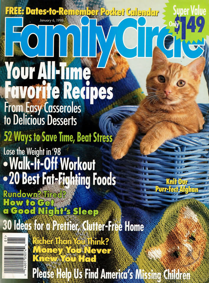Family Circle January 1998 January 1998 magazine back issue cover
