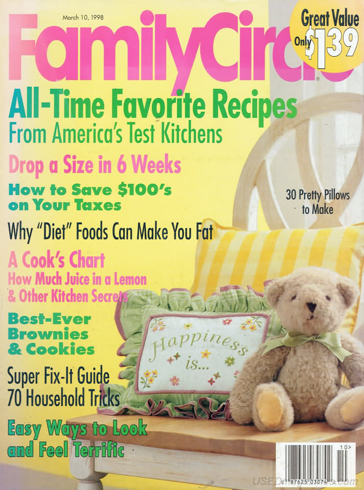 Family Circle March 1998 March 1998 magazine back issue cover