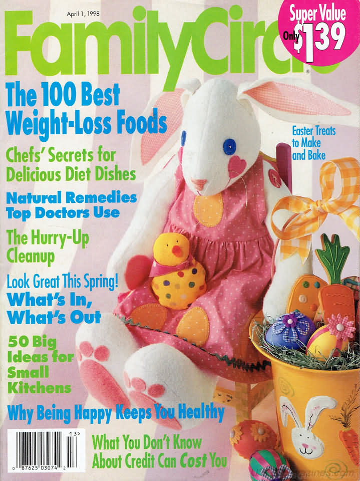 Family Circle April 1998 April 1998 magazine back issue cover