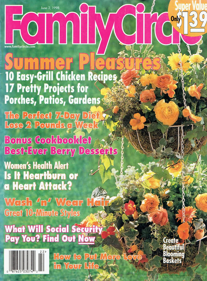Family Circle June 1998 June 1998 magazine back issue cover