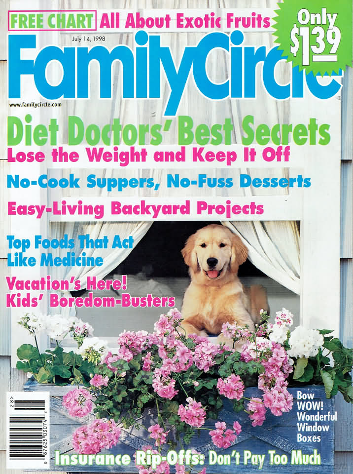 Family Circle July 1998 July 1998 magazine back issue cover