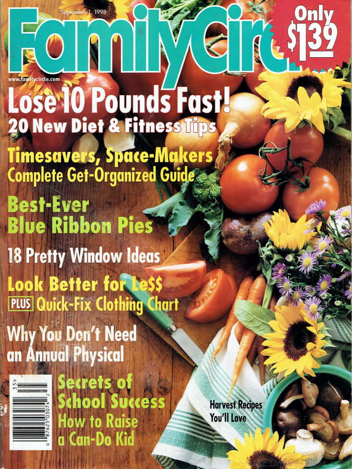 Family Circle September 1998 September 1998 magazine back issue cover
