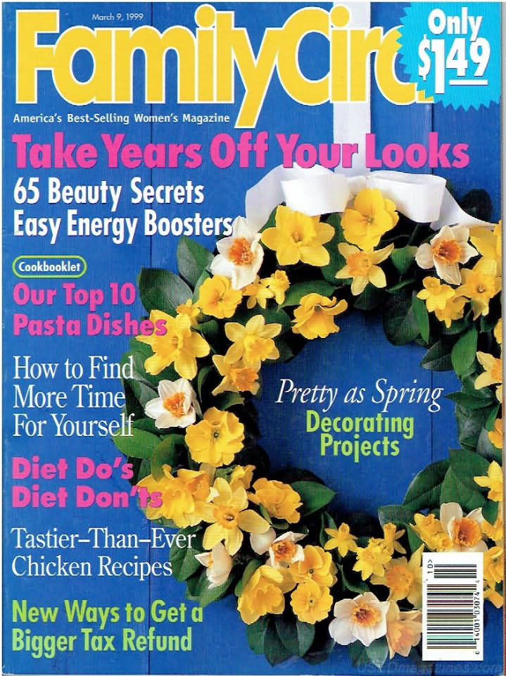 Family Circle March 1999 March 1999 magazine back issue cover