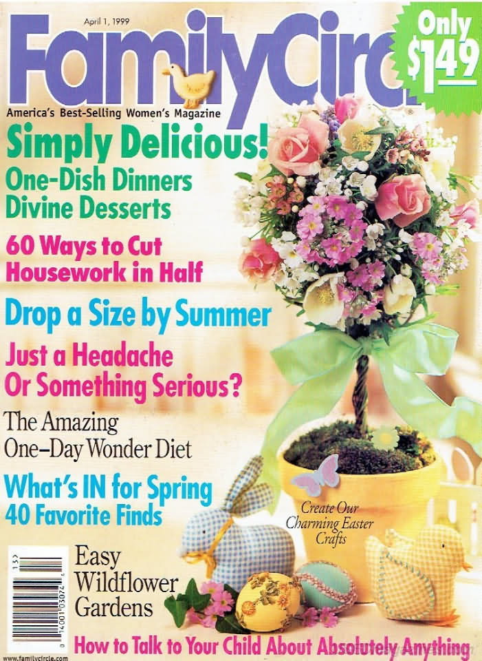 Family Circle April 1999 April 1999 magazine back issue cover