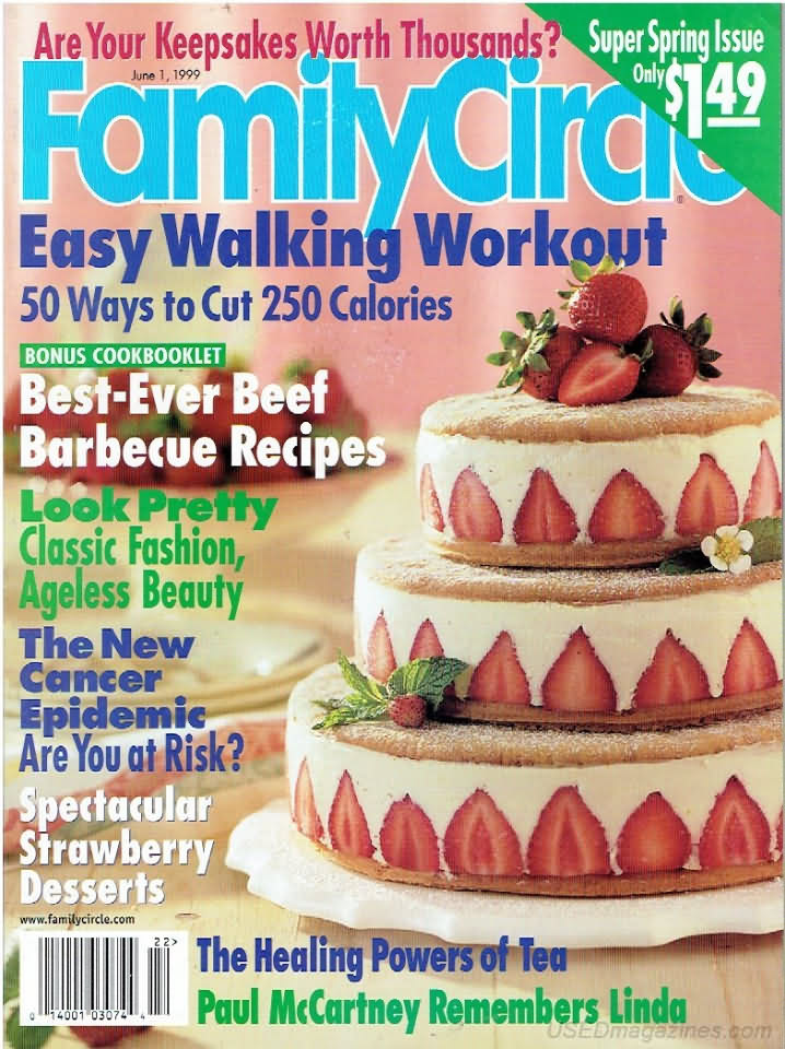 Family Circle June 1999 June 1999 magazine back issue cover