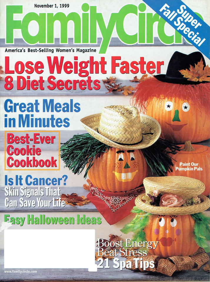Family Circle November 1999 November 1999 magazine back issue cover