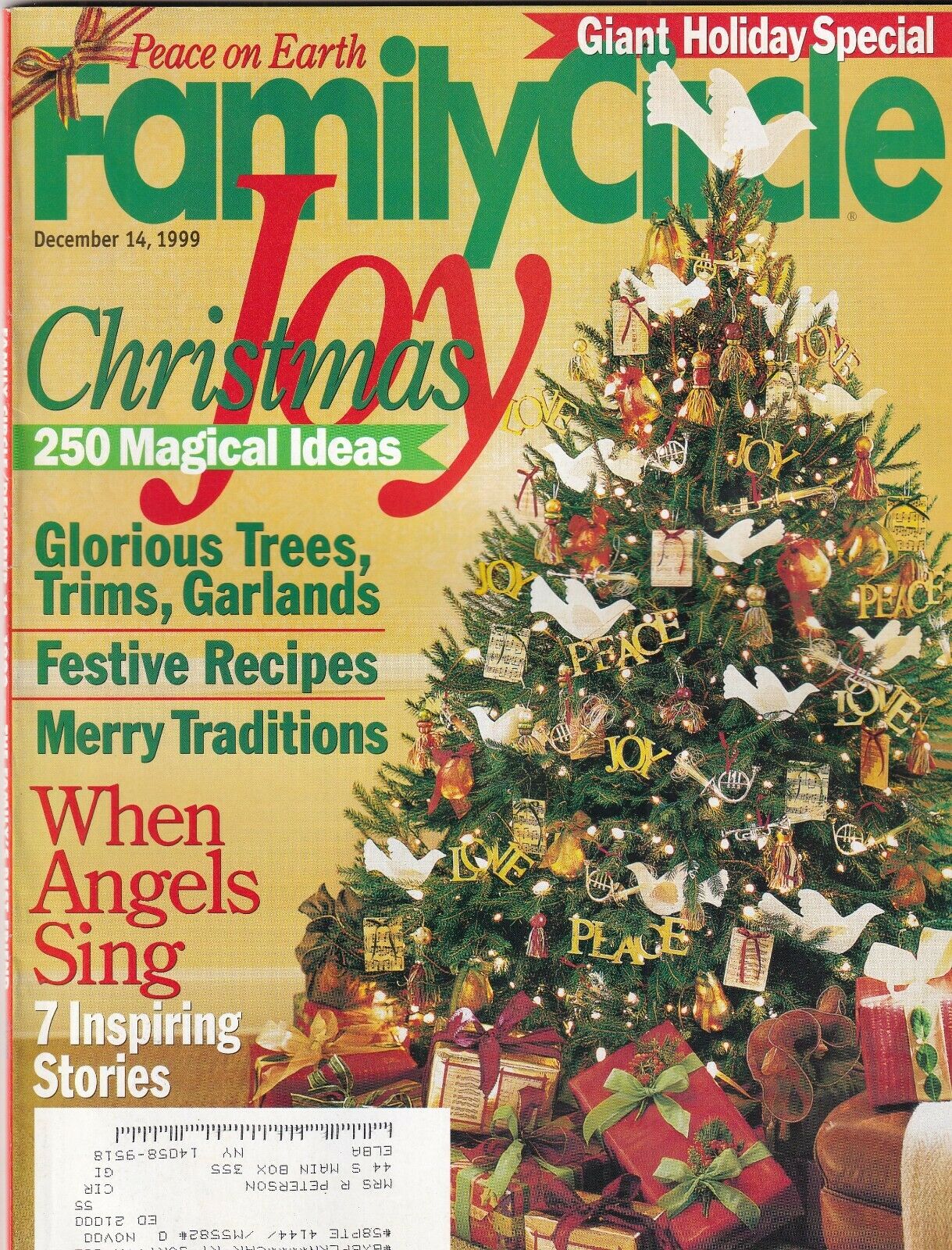 Family Circle December 1999 December 1999 magazine back issue cover