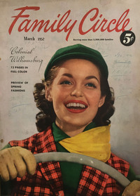 Family Circle March 1952 magazine back issue cover