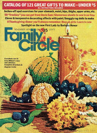 Family Circle November 1974 magazine back issue cover