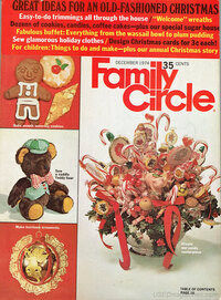 Family Circle December 1974 magazine back issue cover