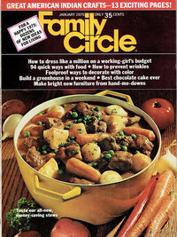 Family Circle January 1975 magazine back issue cover