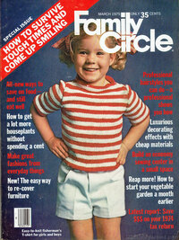 Family Circle March 1975 magazine back issue cover