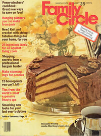 Family Circle March 1976 magazine back issue cover