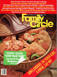 Family Circle September 1976 magazine back issue cover