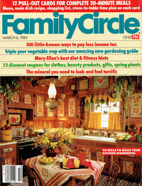 Family Circle March 1984 magazine back issue cover