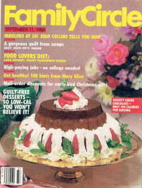 Family Circle September 1984 magazine back issue cover