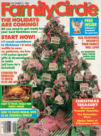 Family Circle December 1985 magazine back issue cover