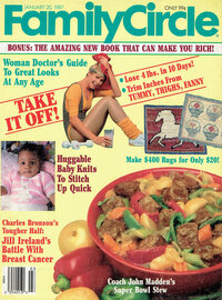 Family Circle January 1987 magazine back issue cover