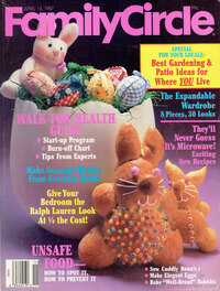 Family Circle April 1987 magazine back issue cover