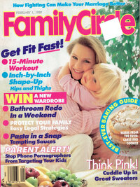 Family Circle February 1989 magazine back issue cover