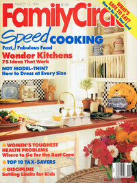 Family Circle March 1990 magazine back issue cover