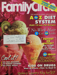Family Circle August 1991 magazine back issue cover