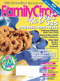 Family Circle March 1992 magazine back issue cover