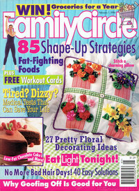 Family Circle February 1996 magazine back issue cover