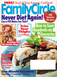 Family Circle August 1996 magazine back issue cover