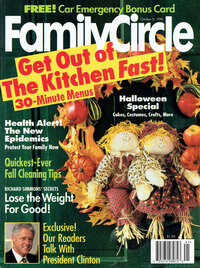 Family Circle October 1996 magazine back issue cover