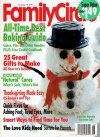 Family Circle November 1997 magazine back issue cover