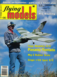 Flying Models February 1981 magazine back issue cover