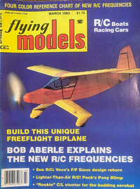 Flying Models March 1983 magazine back issue cover
