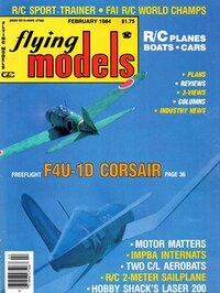 Flying Models February 1984 magazine back issue cover