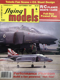 Flying Models September 1987 magazine back issue cover