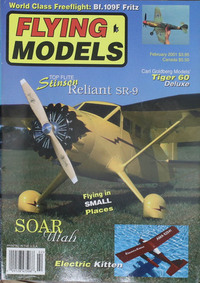 Flying Models February 2001 magazine back issue cover