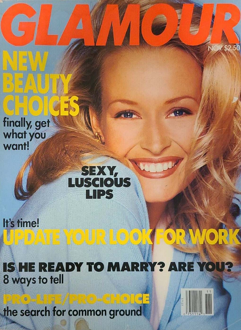 Glamour November 1992 November 1992 magazine back issue cover