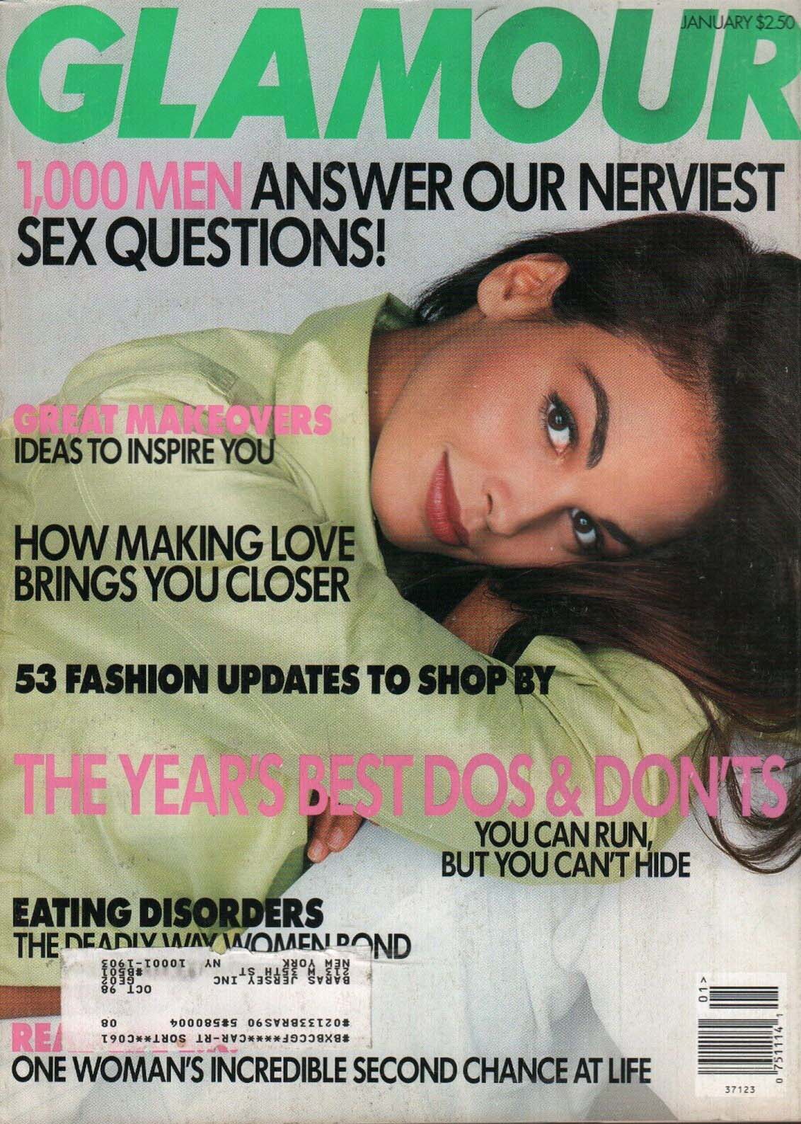 Glamour January 1996 January 1996 magazine back issue cover
