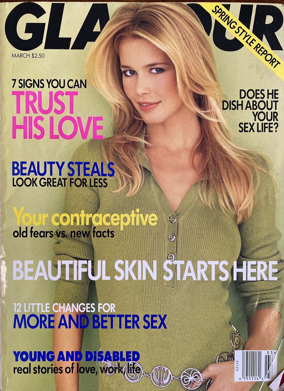 Glamour March 1996 March 1996 magazine back issue cover