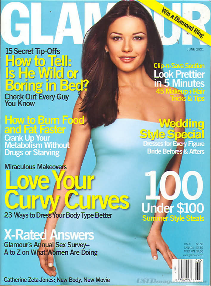 Glamour June 2001 June 2001 magazine back issue cover