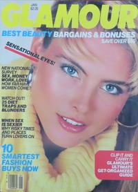 Glamour January 1986 magazine back issue cover
