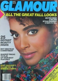 Glamour August 1986 magazine back issue cover