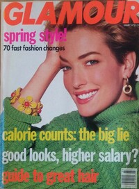 Glamour March 1991 magazine back issue cover