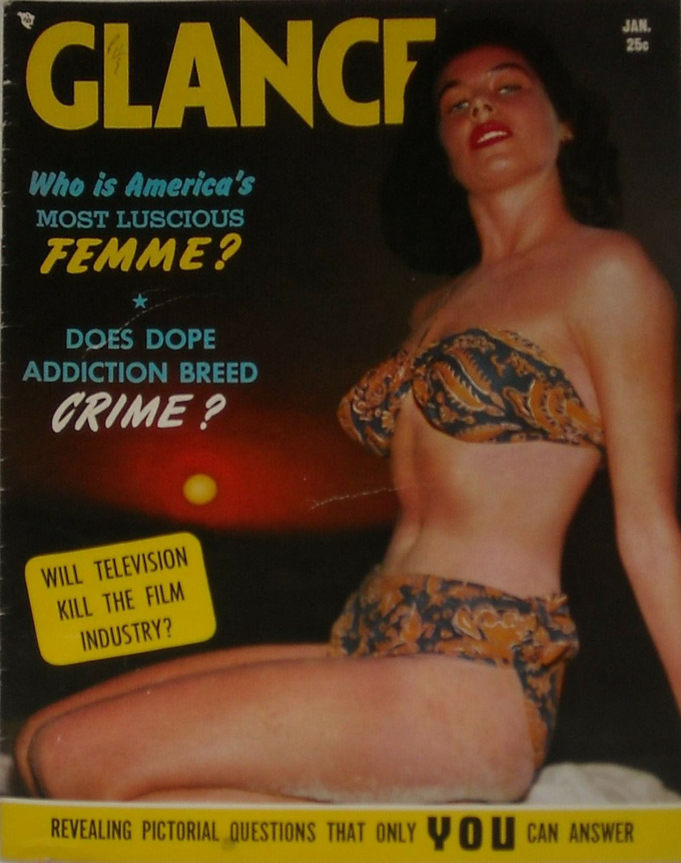 Glance January 1952 January 1952 magazine back issue cover