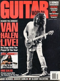 Guitar World March 1992 magazine back issue cover