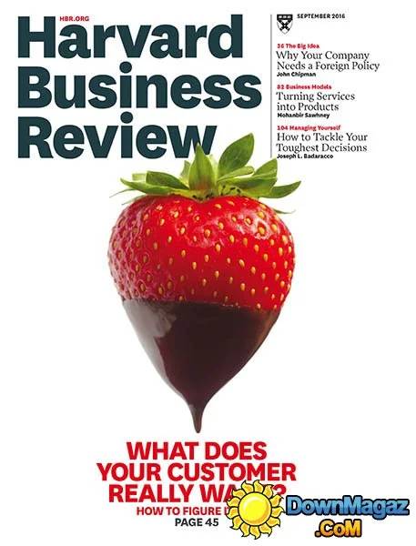 Harvard Business Review September 2016 September 2016 magazine back issue cover