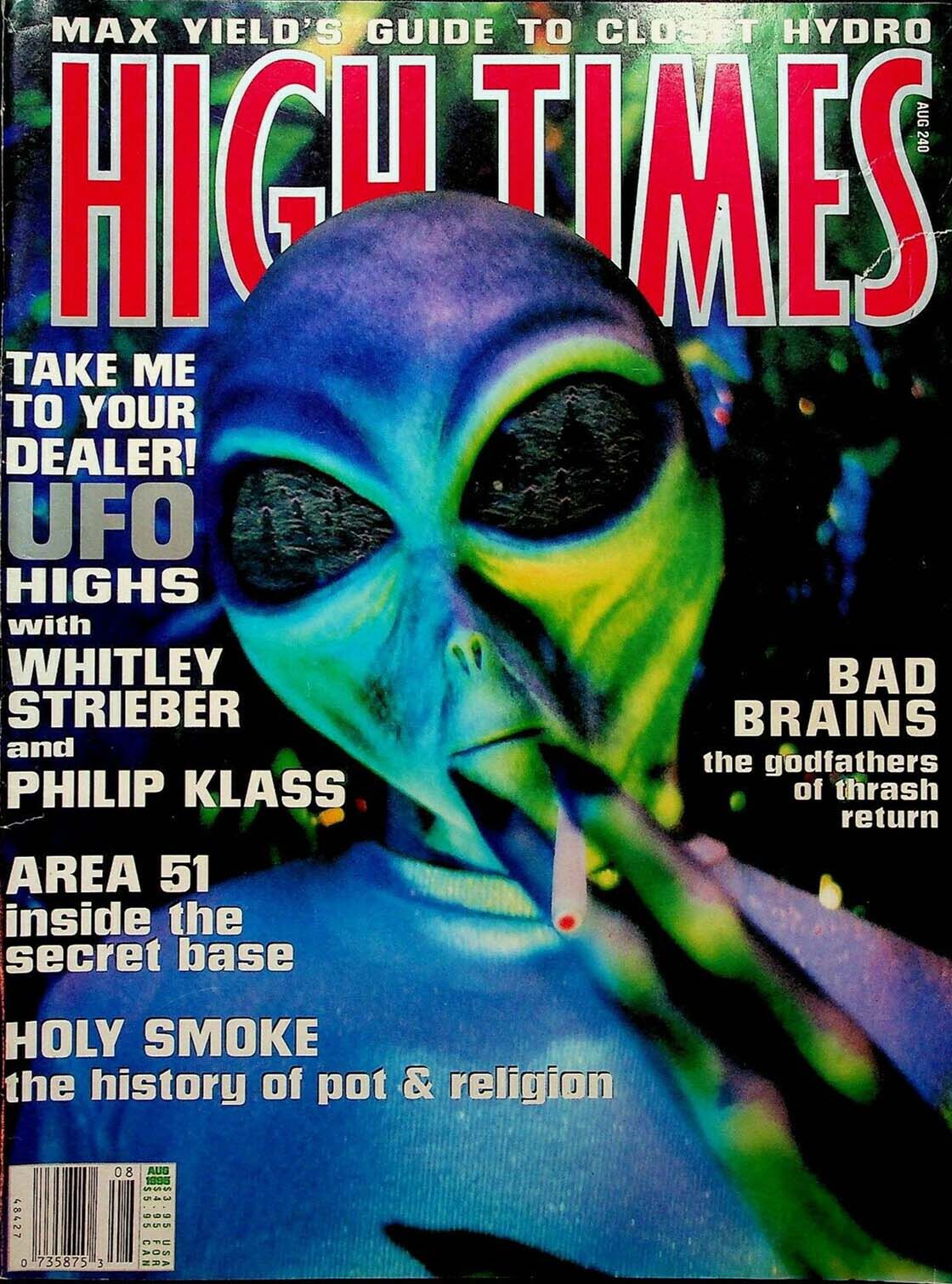 High Times August 1995 August 1995 magazine back issue cover