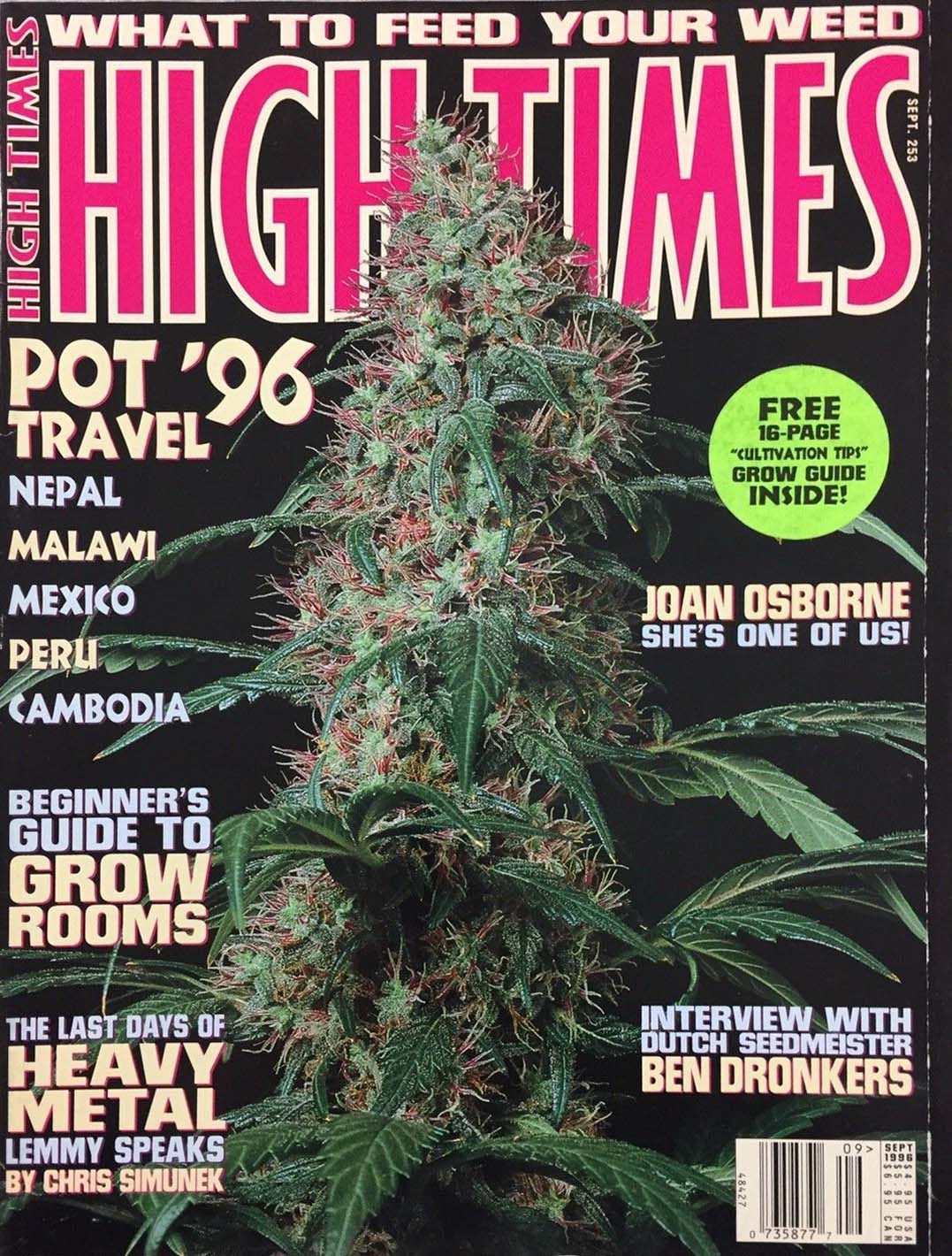 High Times September 1996 September 1996 magazine back issue cover